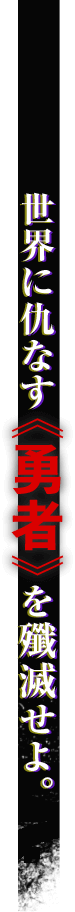 世界に仇なす《勇者》を殲滅せよ。